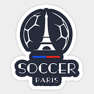 SOCCER PARIS Flag Football Eiffel Tower Sticker